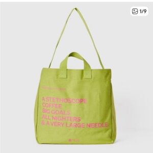 NWT NEW Figs color matcha Rare scrubs tote hospital bag for nurse doctor RN